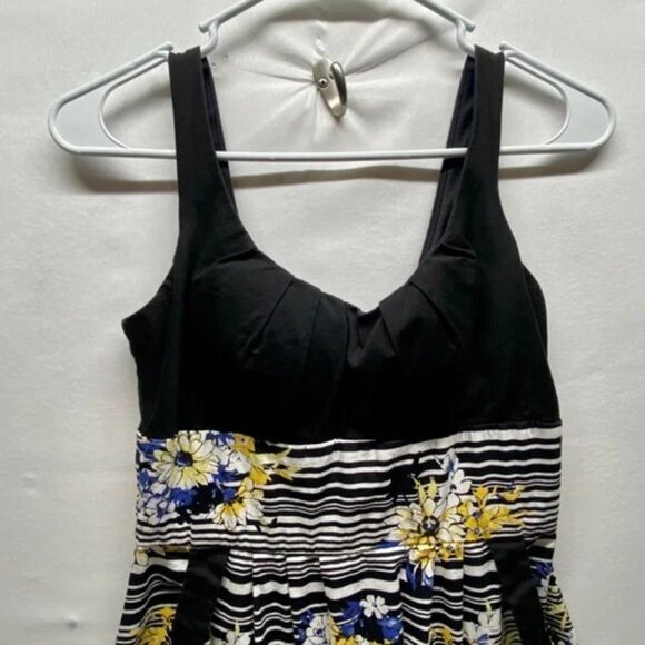 B. Smart Dress Women's Small Multi-Color Floral Cotton Summer Sundress Pockets - Picture 2 of 11